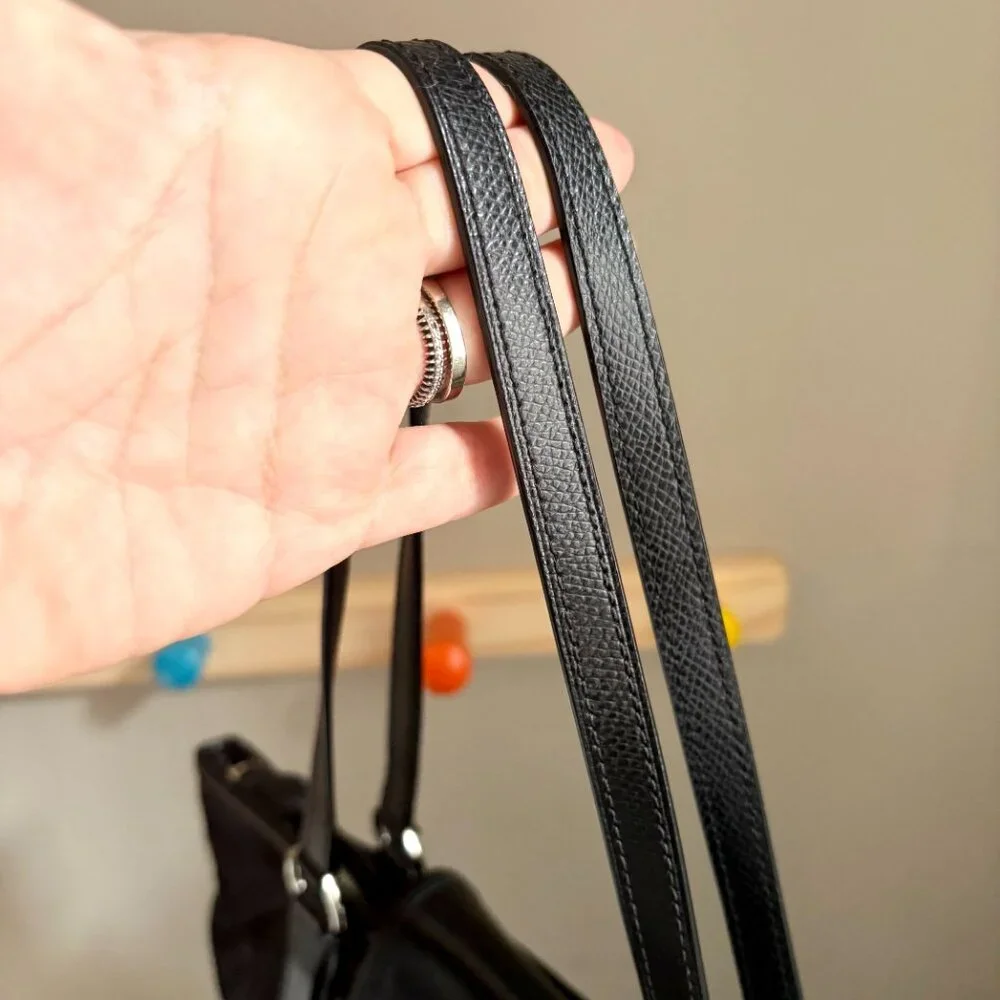Coach Ward Tote in Signature Black Nylon w/ Leather Details